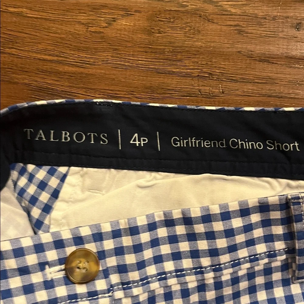 NWT Talbots Girlfriend Chino Shirts in Gingham Size 4P